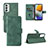 Custodia Portafoglio In Pelle Cover con Supporto L03Z per Samsung Galaxy F23 5G Verde