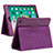 Custodia Portafoglio In Pelle Cover con Supporto L04 per Apple iPad 10.2 (2019) Viola