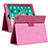 Custodia Portafoglio In Pelle Cover con Supporto L04 per Apple iPad 10.2 (2021) Rosa Caldo