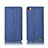 Custodia Portafoglio In Pelle Cover con Supporto L04 per Huawei MediaPad X2 Blu