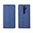 Custodia Portafoglio In Pelle Cover con Supporto L04 per Oppo A11 Blu