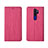 Custodia Portafoglio In Pelle Cover con Supporto L04 per Oppo A11 Rosa Caldo