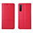 Custodia Portafoglio In Pelle Cover con Supporto L04 per Oppo Reno3 Rosso