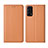 Custodia Portafoglio In Pelle Cover con Supporto L04 per Oppo Reno5 5G Arancione