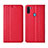 Custodia Portafoglio In Pelle Cover con Supporto L04 per Samsung Galaxy A11 Rosso