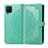 Custodia Portafoglio In Pelle Cover con Supporto L04 per Samsung Galaxy A12 Verde Pastello