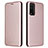 Custodia Portafoglio In Pelle Cover con Supporto L04Z per Huawei Honor 10X Lite Oro Rosa