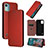 Custodia Portafoglio In Pelle Cover con Supporto L04Z per Nokia C12