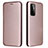 Custodia Portafoglio In Pelle Cover con Supporto L04Z per OnePlus 9 5G Oro Rosa