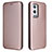 Custodia Portafoglio In Pelle Cover con Supporto L04Z per OnePlus 9 Pro 5G Oro Rosa