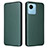 Custodia Portafoglio In Pelle Cover con Supporto L04Z per Realme C30 Verde