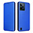 Custodia Portafoglio In Pelle Cover con Supporto L04Z per Realme C31 Blu