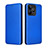 Custodia Portafoglio In Pelle Cover con Supporto L04Z per Realme C53 Blu