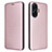 Custodia Portafoglio In Pelle Cover con Supporto L04Z per Realme Narzo N55 Oro Rosa