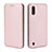 Custodia Portafoglio In Pelle Cover con Supporto L04Z per Samsung Galaxy A01 SM-A015 Oro Rosa