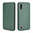 Custodia Portafoglio In Pelle Cover con Supporto L04Z per Samsung Galaxy A01 SM-A015 Verde