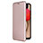 Custodia Portafoglio In Pelle Cover con Supporto L04Z per Samsung Galaxy A03s Oro Rosa