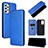 Custodia Portafoglio In Pelle Cover con Supporto L04Z per Samsung Galaxy A73 5G Blu