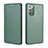 Custodia Portafoglio In Pelle Cover con Supporto L04Z per Samsung Galaxy Note 20 5G Verde