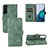 Custodia Portafoglio In Pelle Cover con Supporto L04Z per Samsung Galaxy S21 FE 5G Verde