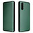 Custodia Portafoglio In Pelle Cover con Supporto L04Z per Sony Xperia 10 III SOG04 Verde