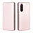 Custodia Portafoglio In Pelle Cover con Supporto L04Z per Sony Xperia 5 II Oro Rosa