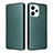 Custodia Portafoglio In Pelle Cover con Supporto L04Z per Xiaomi Redmi 12 5G Verde