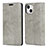 Custodia Portafoglio In Pelle Cover con Supporto L05 per Apple iPhone 13 Mini Grigio