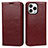 Custodia Portafoglio In Pelle Cover con Supporto L05 per Apple iPhone 14 Pro Rosso Rosa