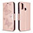 Custodia Portafoglio In Pelle Cover con Supporto L05 per Huawei Nova Lite 3 Plus Oro Rosa