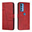 Custodia Portafoglio In Pelle Cover con Supporto L05 per Motorola Moto Edge 20 Pro 5G Rosso