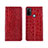 Custodia Portafoglio In Pelle Cover con Supporto L05 per Oppo A11s Rosso