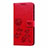 Custodia Portafoglio In Pelle Cover con Supporto L05 per Samsung Galaxy M31 Prime Edition Rosso