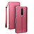 Custodia Portafoglio In Pelle Cover con Supporto L05 per Xiaomi Poco X2 Rosa Caldo