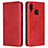 Custodia Portafoglio In Pelle Cover con Supporto L06 per Huawei Nova 3e Rosso