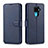 Custodia Portafoglio In Pelle Cover con Supporto L06 per Huawei Nova 5z Blu