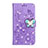 Custodia Portafoglio In Pelle Cover con Supporto L06 per Huawei P30 Viola