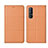 Custodia Portafoglio In Pelle Cover con Supporto L06 per Oppo Find X2 Neo Arancione