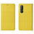 Custodia Portafoglio In Pelle Cover con Supporto L06 per Oppo Find X2 Neo Giallo