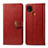 Custodia Portafoglio In Pelle Cover con Supporto L06 per Xiaomi POCO C3 Rosso