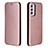 Custodia Portafoglio In Pelle Cover con Supporto L06Z per Samsung Galaxy A05s Oro Rosa