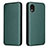 Custodia Portafoglio In Pelle Cover con Supporto L06Z per Samsung Galaxy A22 5G SC-56B Verde