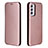 Custodia Portafoglio In Pelle Cover con Supporto L06Z per Samsung Galaxy A82 5G Oro Rosa