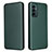 Custodia Portafoglio In Pelle Cover con Supporto L06Z per Samsung Galaxy M23 5G Verde