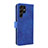 Custodia Portafoglio In Pelle Cover con Supporto L06Z per Samsung Galaxy S23 Ultra 5G Blu