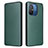 Custodia Portafoglio In Pelle Cover con Supporto L06Z per Xiaomi Poco C55 Verde