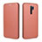 Custodia Portafoglio In Pelle Cover con Supporto L06Z per Xiaomi Redmi 9 Marrone