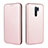 Custodia Portafoglio In Pelle Cover con Supporto L06Z per Xiaomi Redmi 9 Oro Rosa