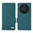 Custodia Portafoglio In Pelle Cover con Supporto L07Z per Huawei Mate 60 Pro+ Plus Verde