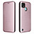 Custodia Portafoglio In Pelle Cover con Supporto L07Z per Realme C21Y Oro Rosa